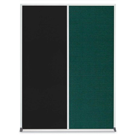 United Visual Products Single Door Radius Plus Corkboard, 36"X UV8002PLUS-SATIN-CORK